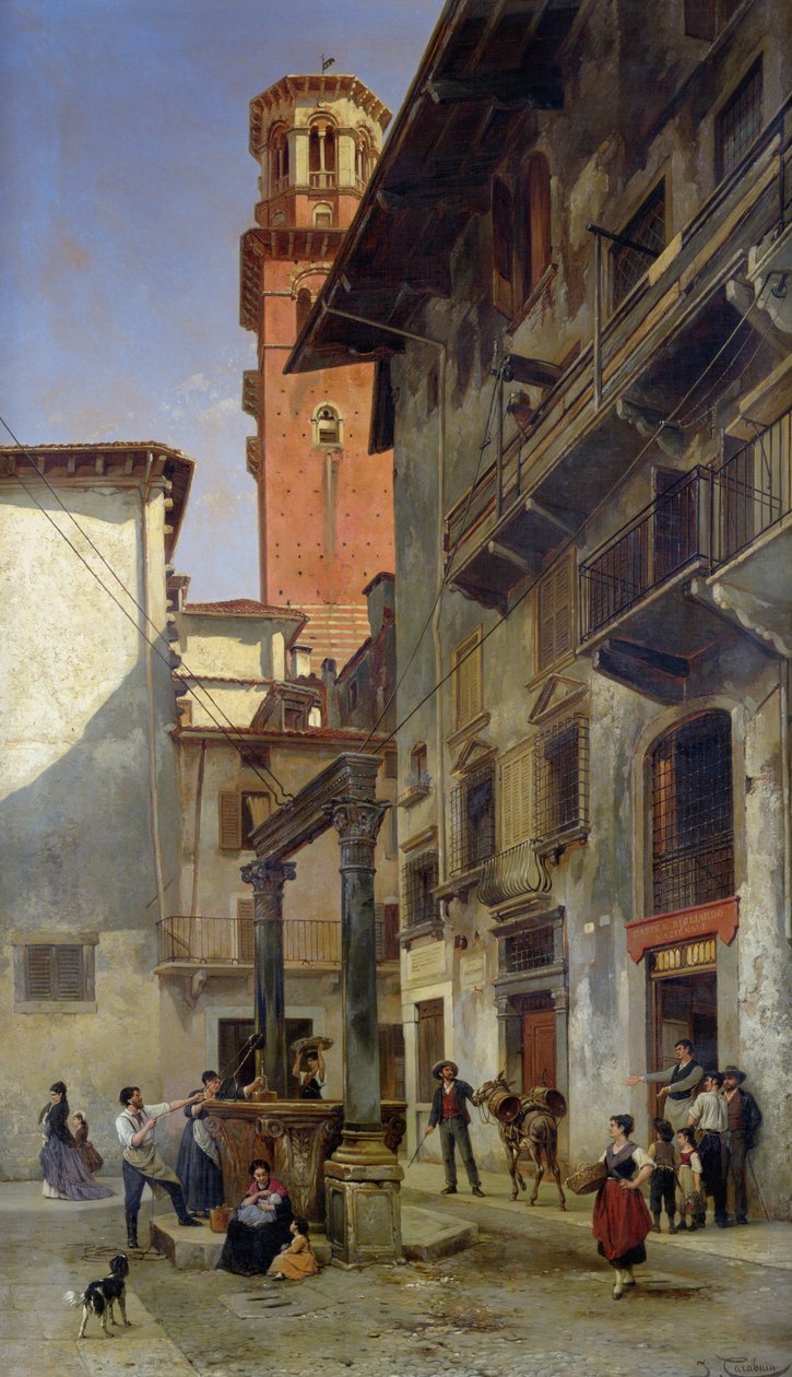 Via Mazzanti, Verona, 1880 alkotó: Jacques Carabain