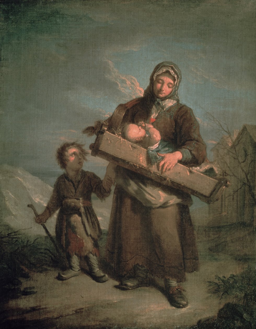 Szegény nő gyermekekkel alkotó: Jacques Dumont