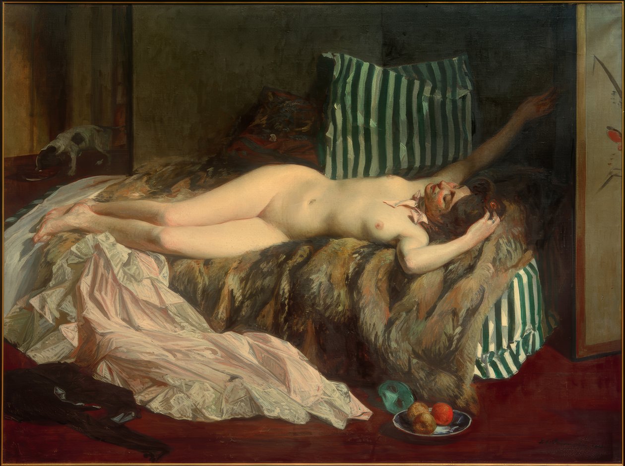 J. – E.Blanche, fiatal lány az álarcosbál után alkotó: Jacques Emile Blanche