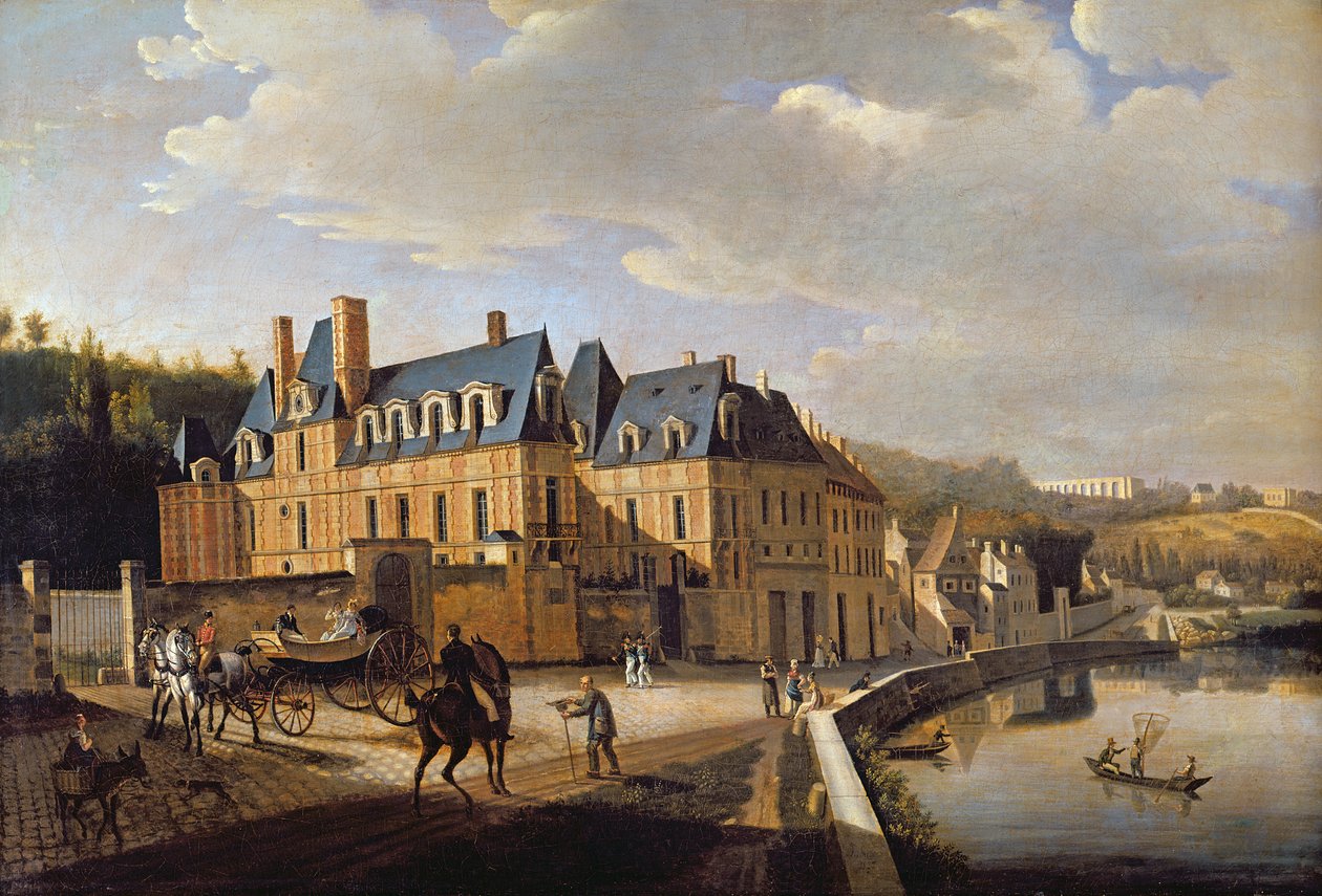 Chateau de la Chaussee Bougival közelében, 1822 alkotó: Jacques Francois Joseph Swebach