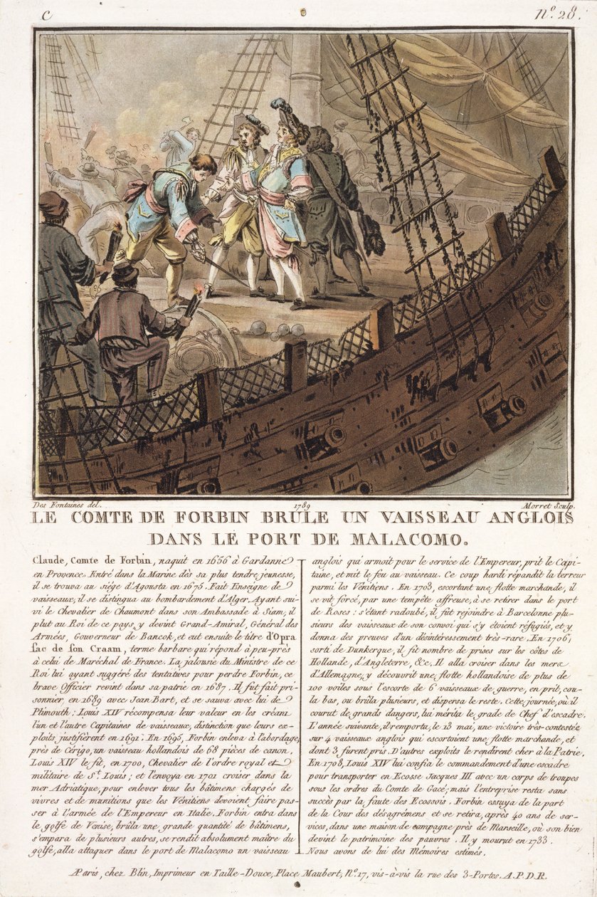 Claude, Forbin gróf (1656-1733), metszette Jean Baptiste Morret (1790-1820), 1789. alkotó: Jacques Francois Joseph Swebach