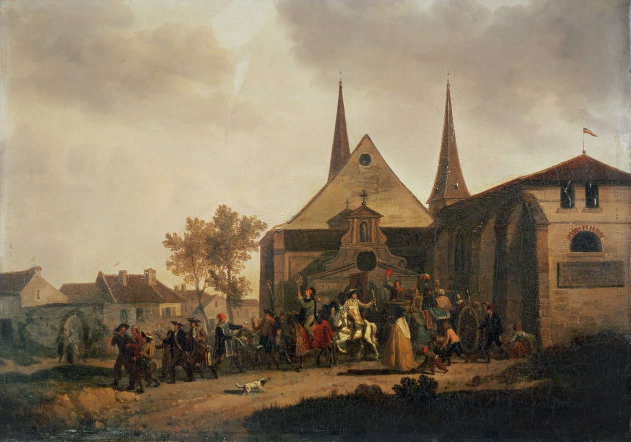 Egy templom kifosztása a forradalom alatt alkotó: Jacques Francois Joseph Swebach