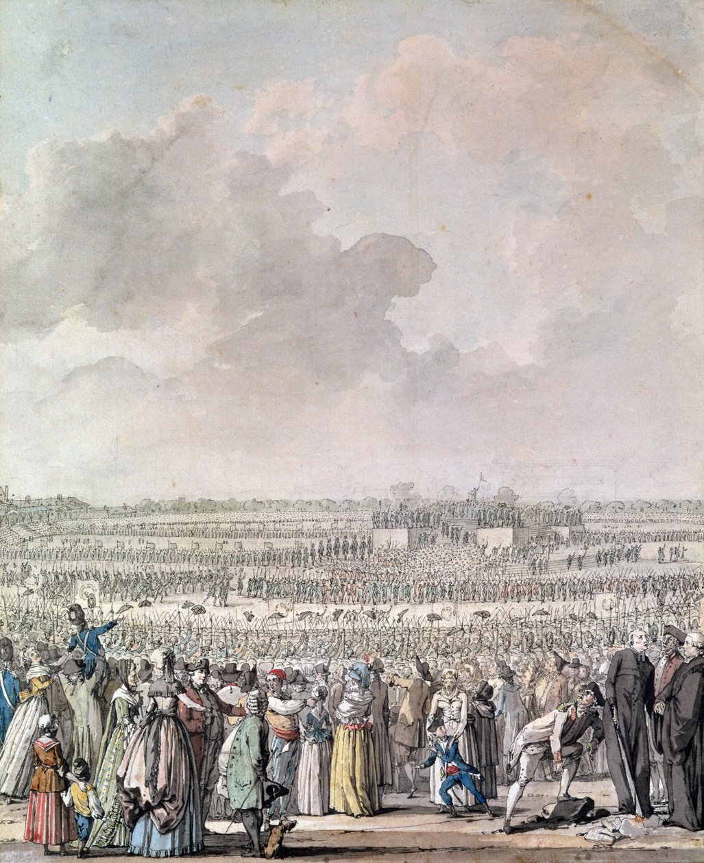 A Szövetség Fesztiválja a Champ de Marsban, 1790. július 14 alkotó: Jacques Francois Joseph Swebach