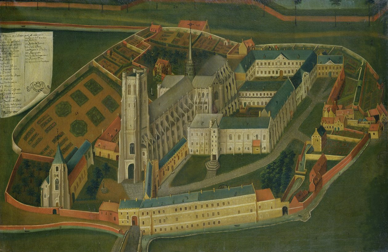 A Saint-Bertin-i apátság Saint-Omerben, 1776 alkotó: Jacques Francois Lemaire