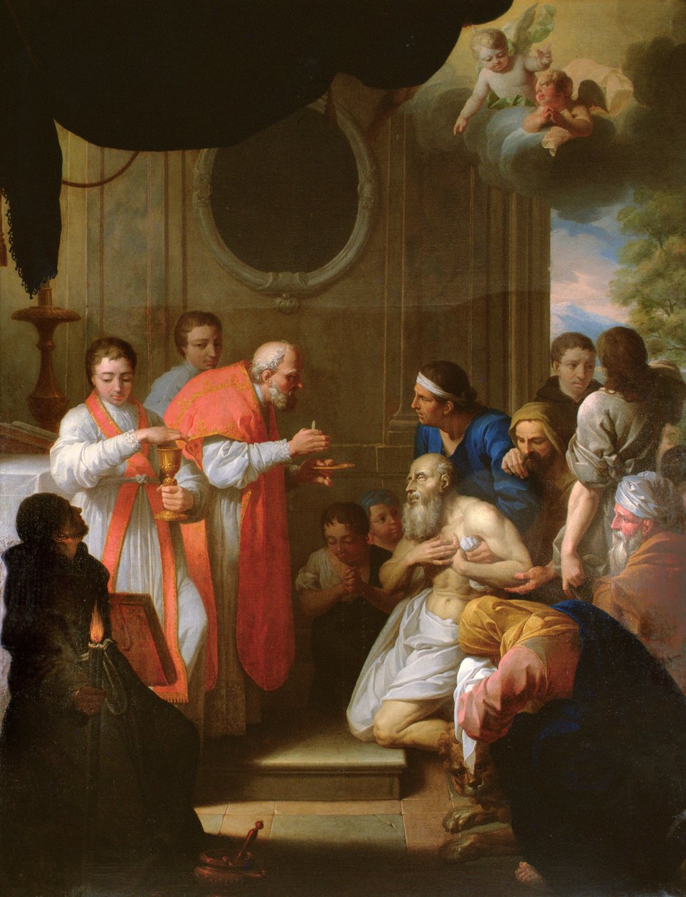 Szent Rókus gyógyítja a pestis sújtottat alkotó: Jacques Gamelin