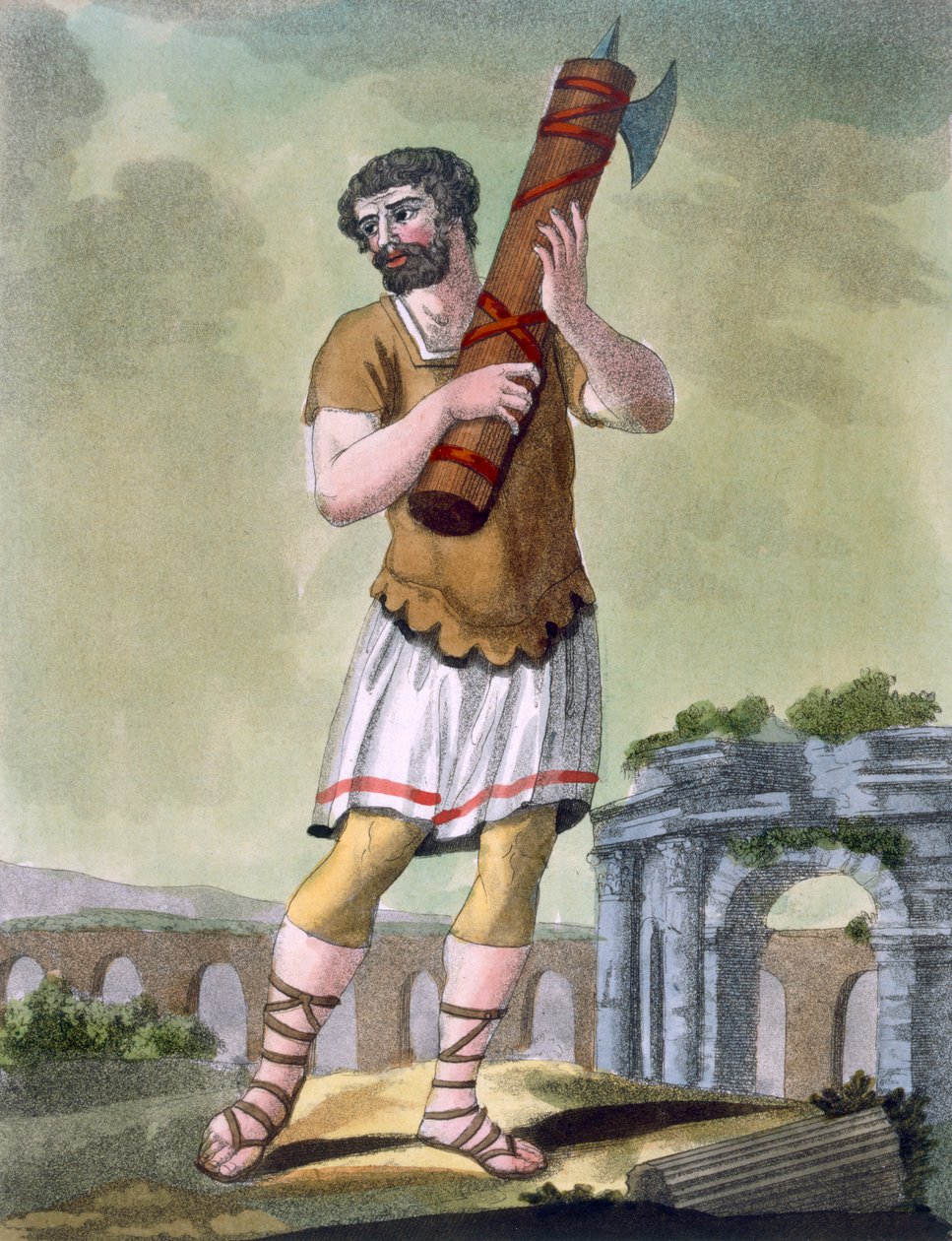 Egy lictor, a fasces hordozója, illusztráció a "L