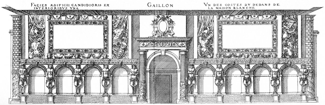 Gaillon a Maison Blanche egyik belső fala alkotó: Jacques I Androuet du Cerceau