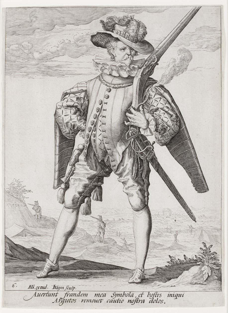 Egy testőr, 1587 alkotó: Jacques II de Gheyn