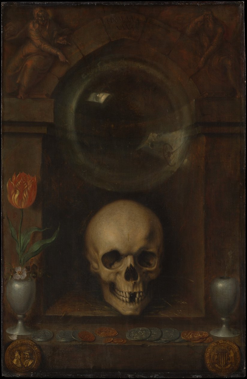 Vanitas csendélet, 1603 alkotó: Jacques II de Gheyn