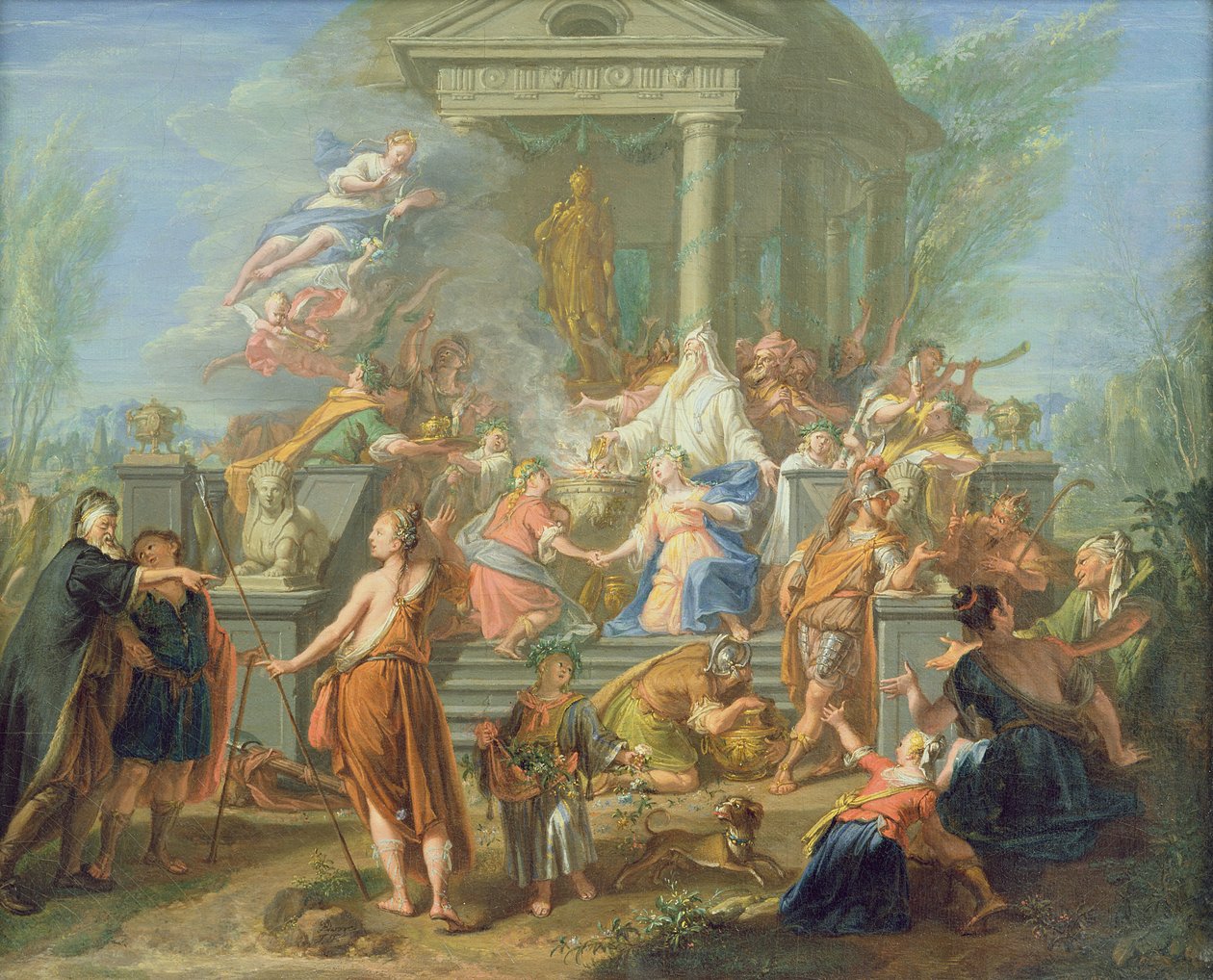 Iphigenia áldozata, 1720-25 körül alkotó: Jacques Ignatius de Roore