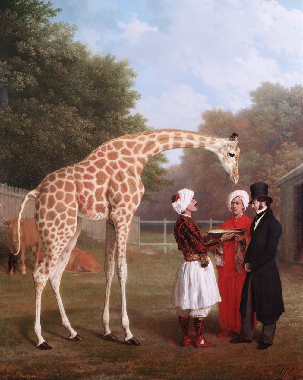 Núbiai zsiráf alkotó: Jacques Laurent Agasse