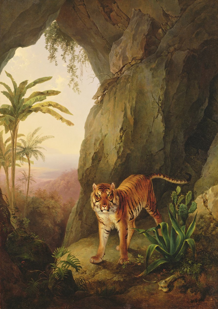 Tigris a barlangban, 1814 körül alkotó: Jacques Laurent Agasse