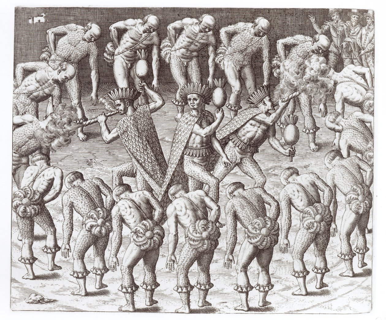 Johannes Lerii beszámolója a caraibe indiánokról, az „Americae”-ból, 1593, írta és vésette Theodor de Bry (1525-75) alkotó: Jacques Le Moyne