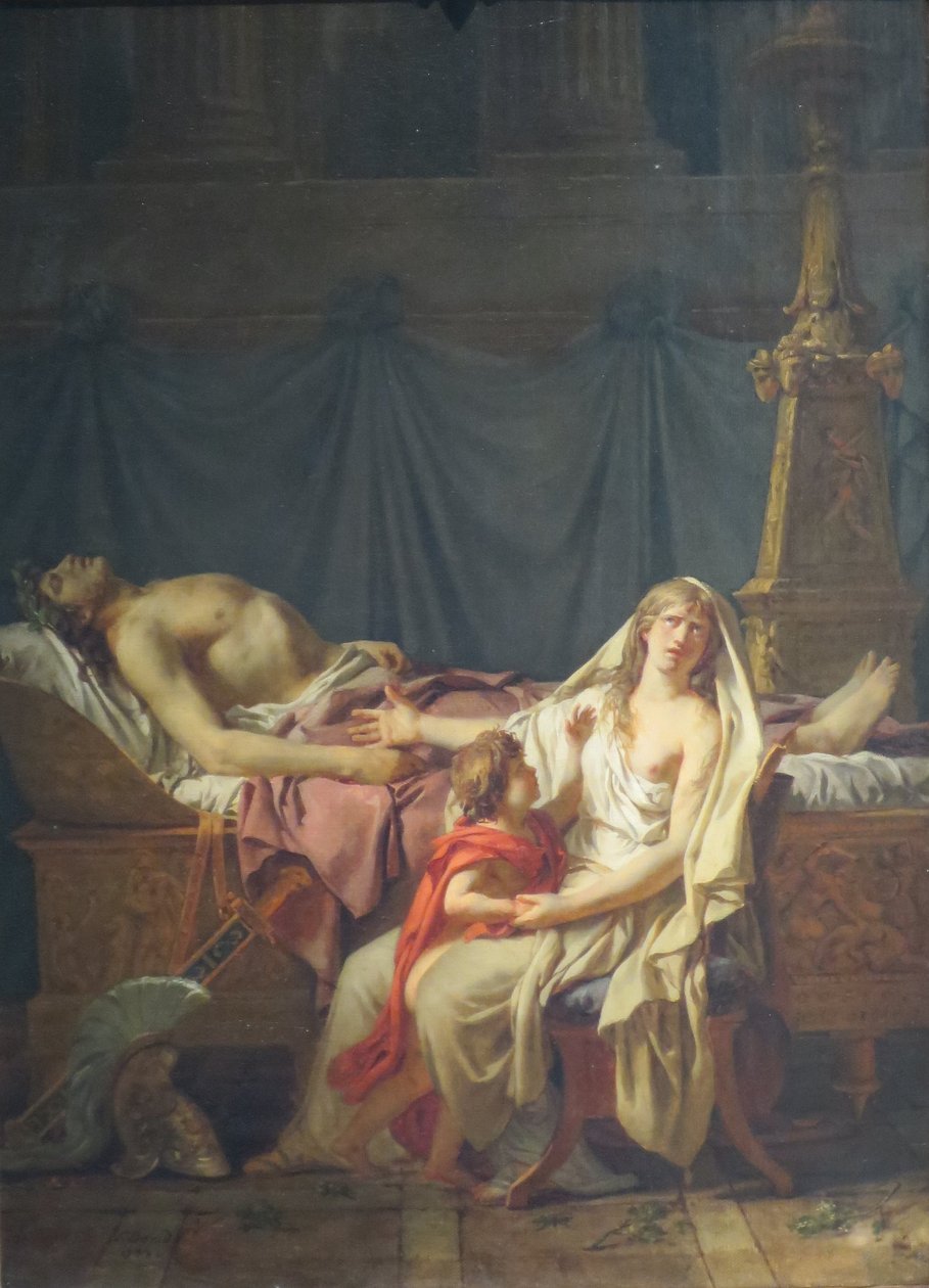 Andromache gyászoló Hector alkotó: Jacques Louis David