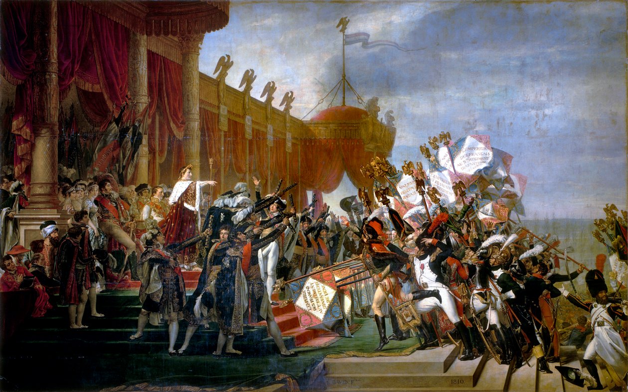  A hadsereg esküt tesz a császárnak a sasok kiosztása után, 1804. december 5. alkotó: Jacques Louis David