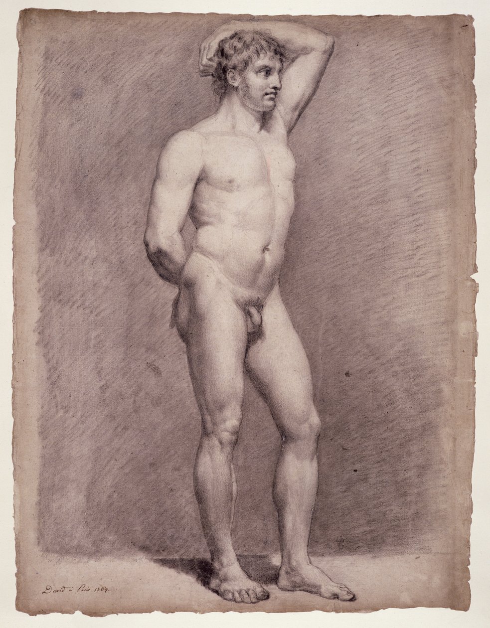 Akadémiai tanulmány a férfi aktról alkotó: Jacques Louis David