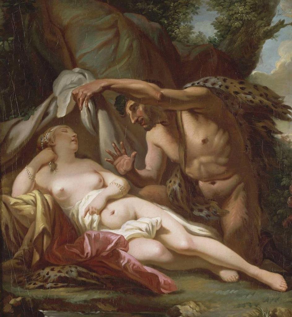 Jupiter és Antiope alkotó: Jacques Louis David