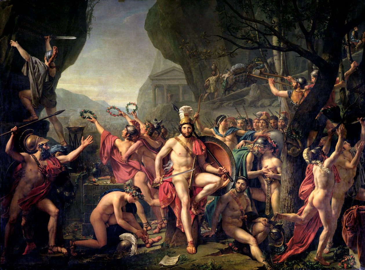 Leonidas a Thermopylae-ban alkotó: Jacques Louis David