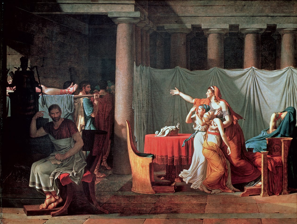 Lictorok, akik Brutusnak hordozzák fiai testét, 1789 (a részletekért lásd: 188954 és 188955) alkotó: Jacques Louis David