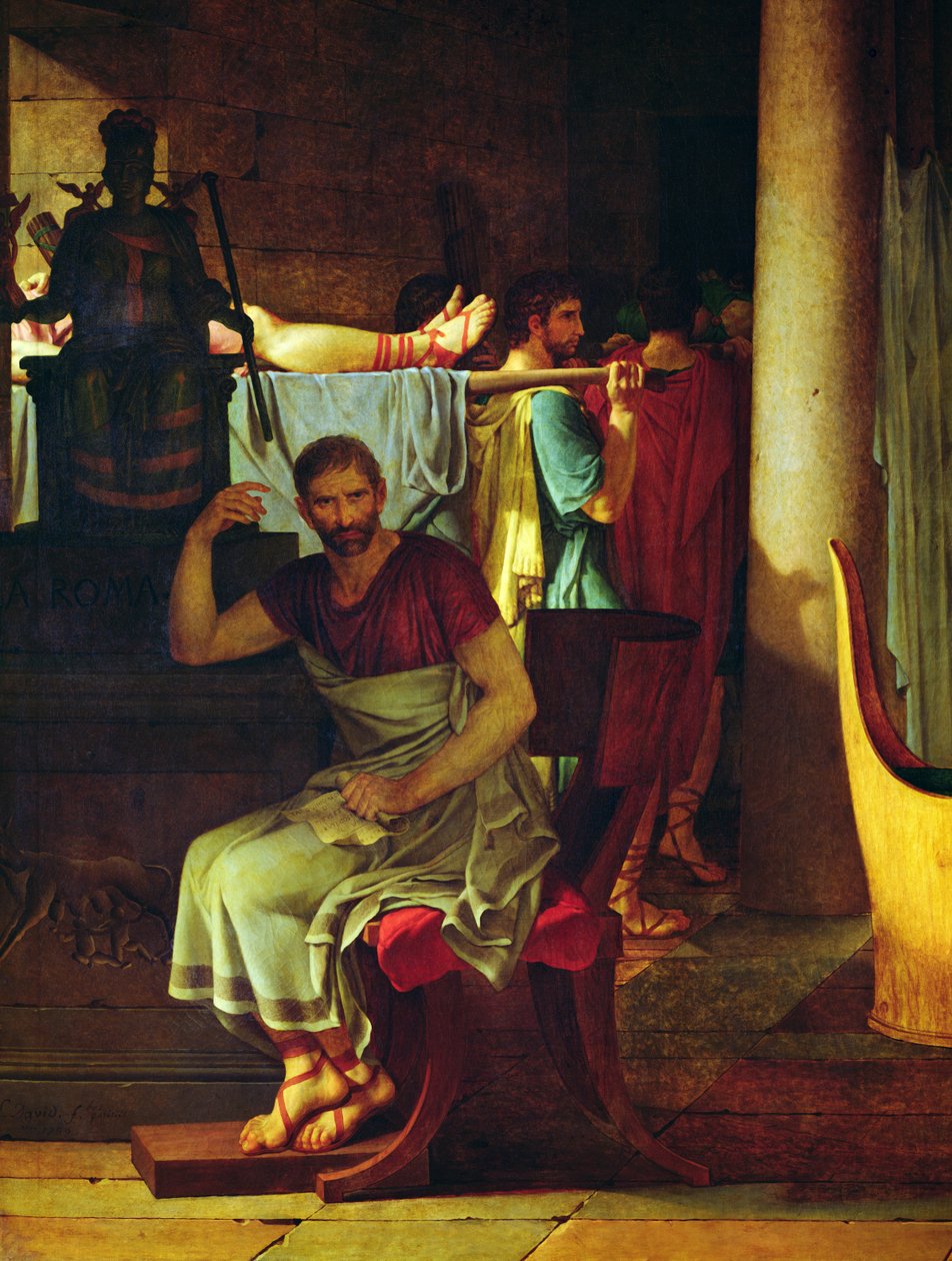 Lictors Bearing to Brutus the Bodies of his Sons, 1789 olaj, vászon részlet a 44247-ből alkotó: Jacques Louis David