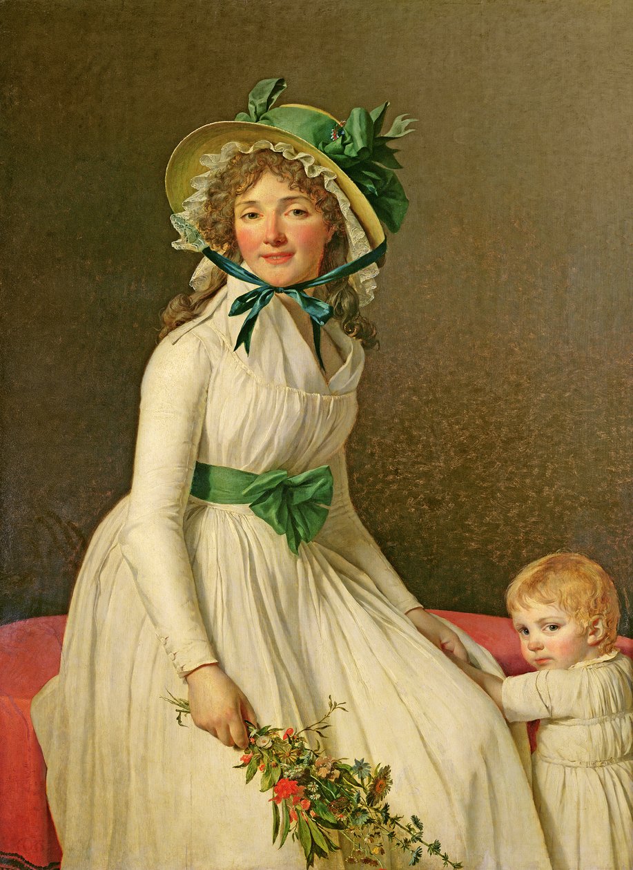 Madame Pierre Seriziat (szül. Emilie Pecoul) fiával, Emile-lel (sz. 1793) 1795 alkotó: Jacques Louis David
