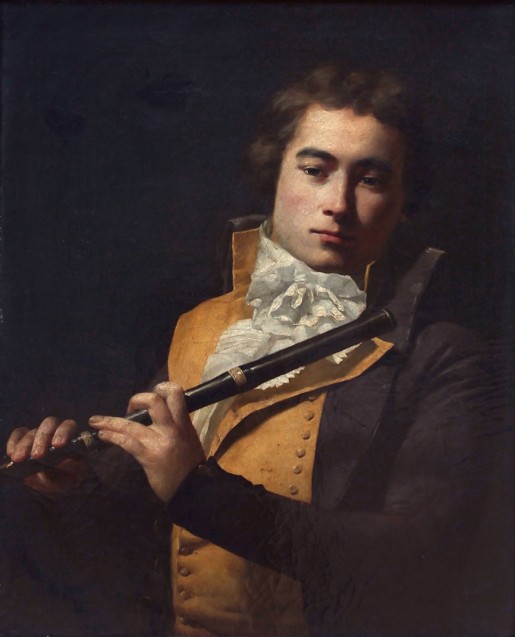 A flautista François Devienne portréja alkotó: Jacques Louis David
