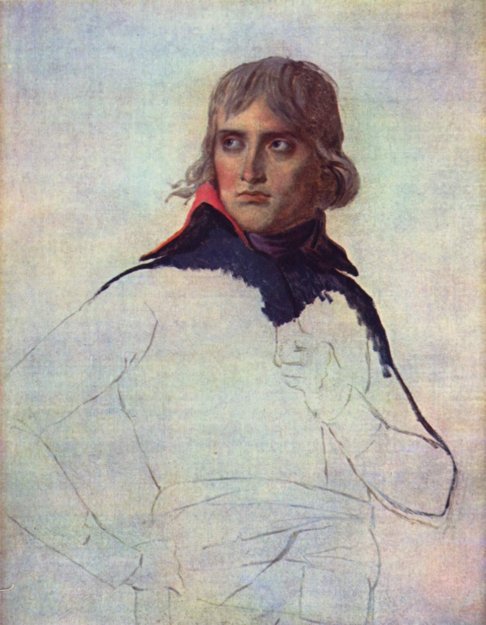 Bonaparte Napóleon tábornok portréja alkotó: Jacques Louis David