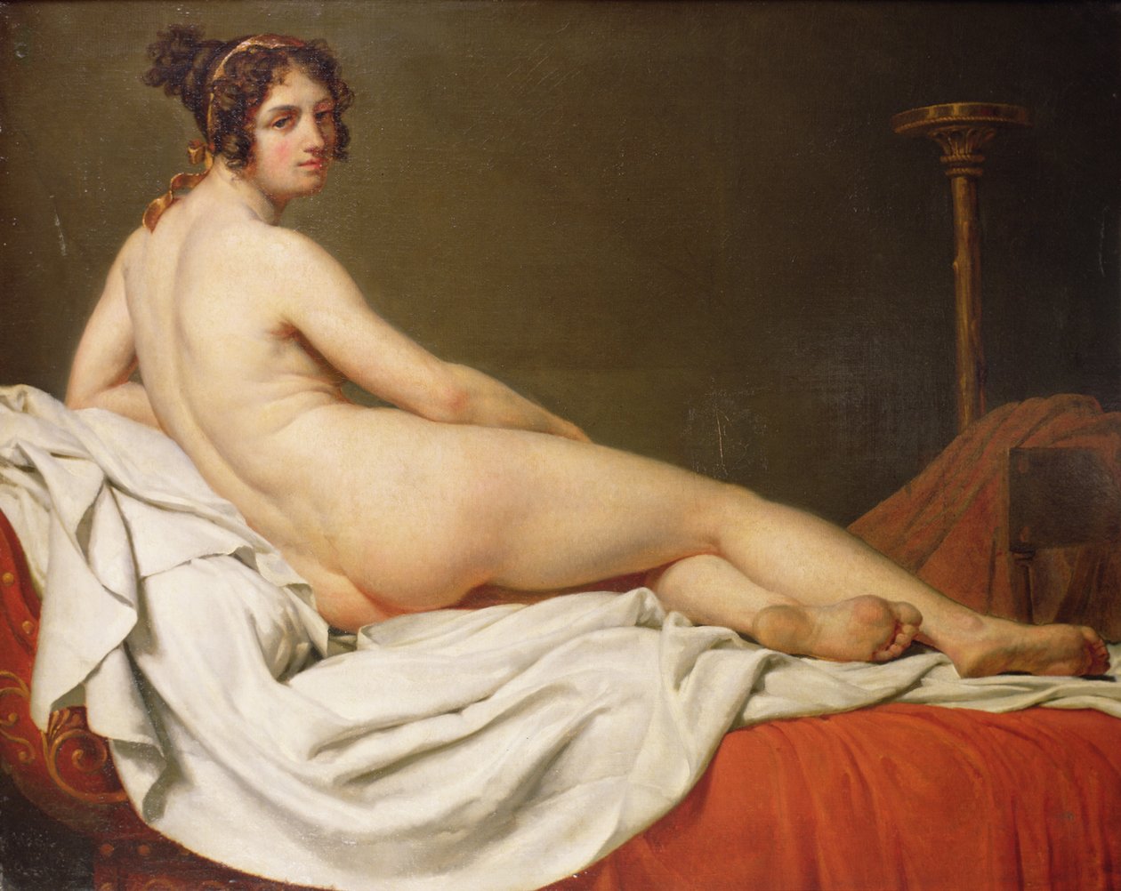 Fekvő akt alkotó: Jacques Louis David