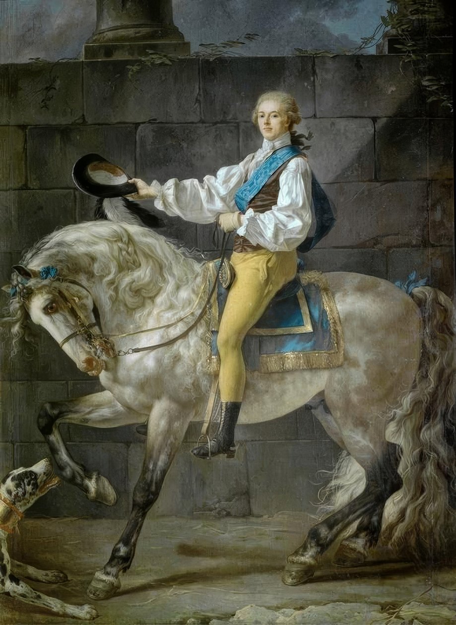 Reiterbildnis des Grafen Stanislaw Kostka Potocki alkotó: Jacques Louis David