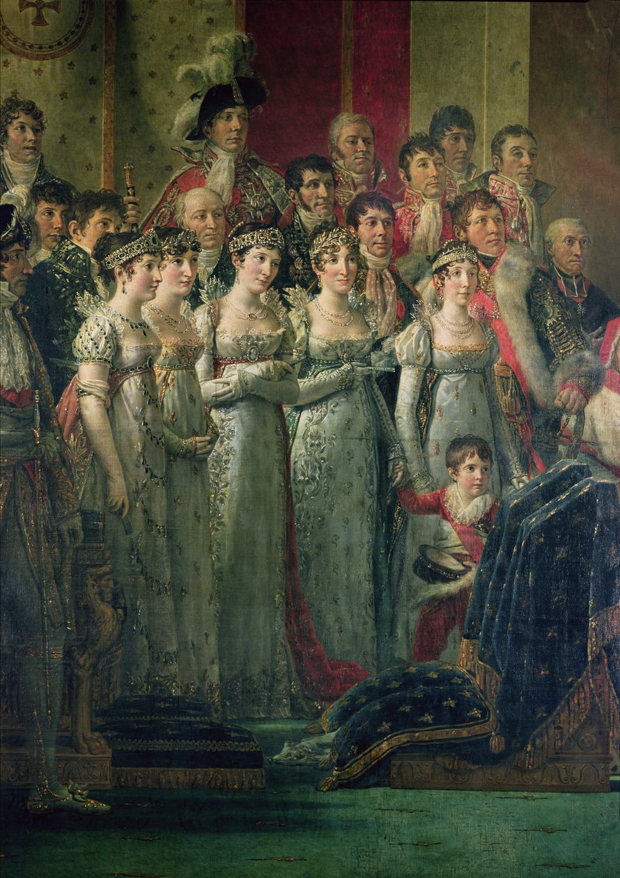 Napóleon császár (1769-1821) felszentelése és Josephine császárné (1763-1814) megkoronázása VII. Pius pápa (1742-1823) által 1807. december 2-án, 1804. december 2-án (18412-es részlet) alkotó: Jacques Louis David