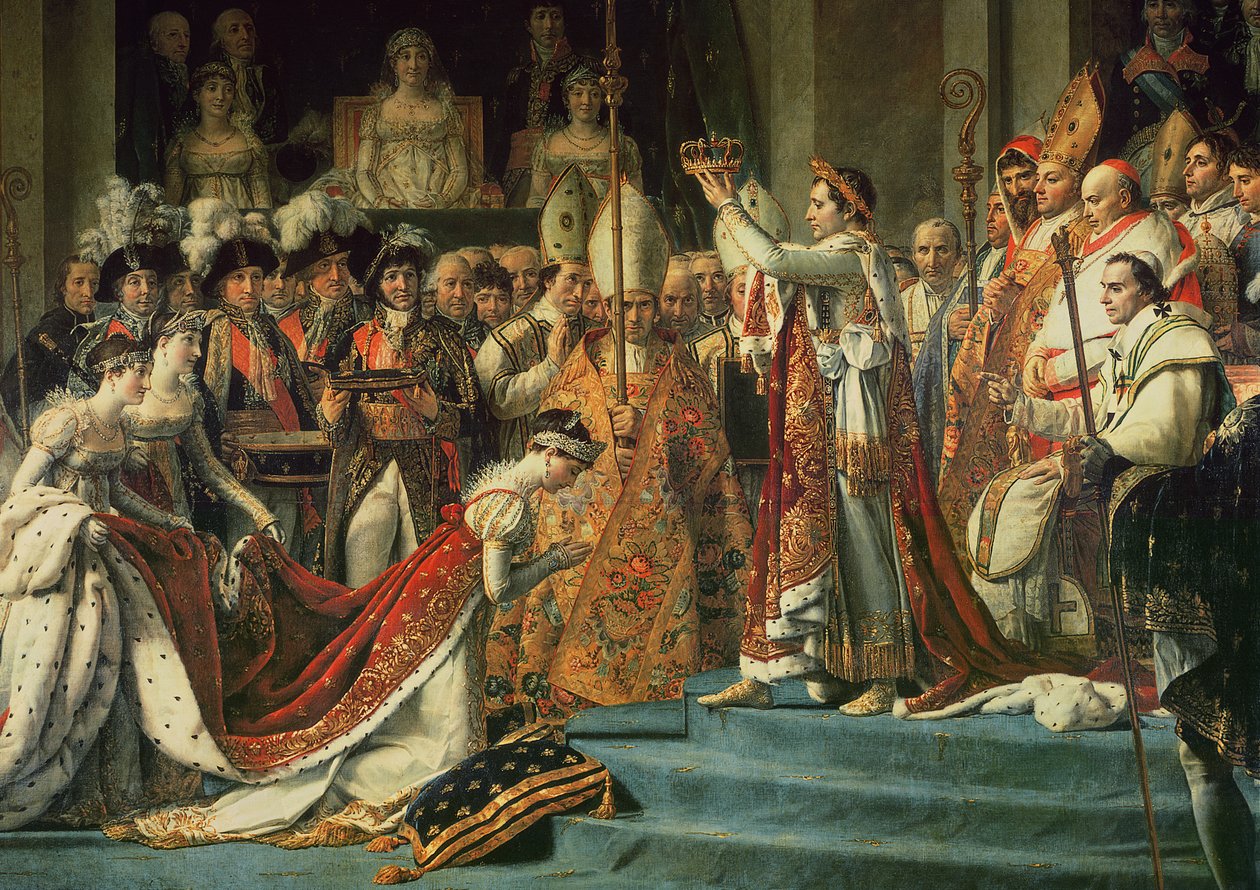 Napóleon császár felszentelése 1769-1821 és Josephine császárné koronázása 1763-1814 VII. Pius pápa által, 1804. december 2., 1806-07 olaj, vászon 18412-es részlet alkotó: Jacques Louis David