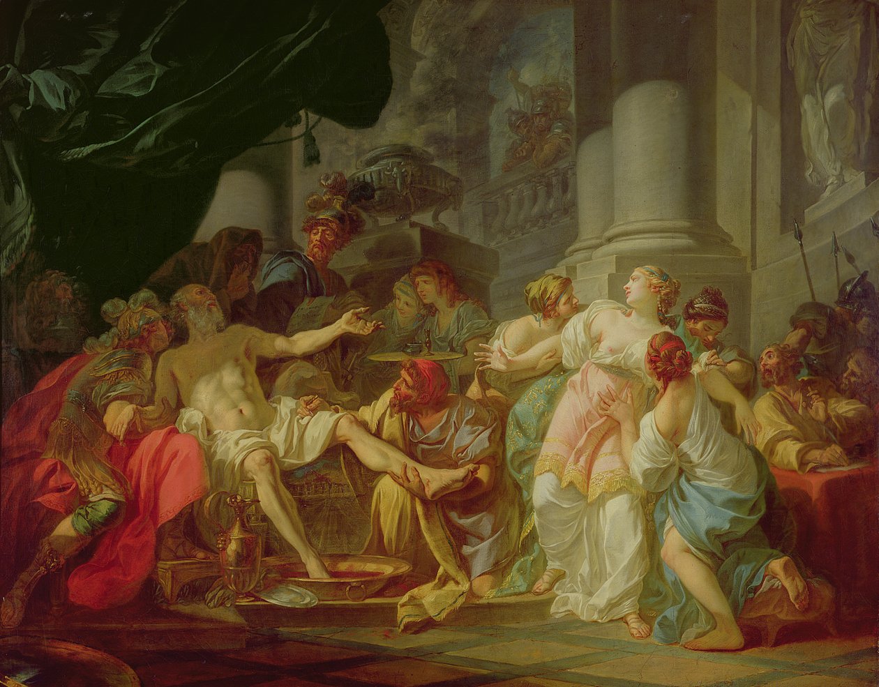 Seneca halála, 1773 alkotó: Jacques Louis David