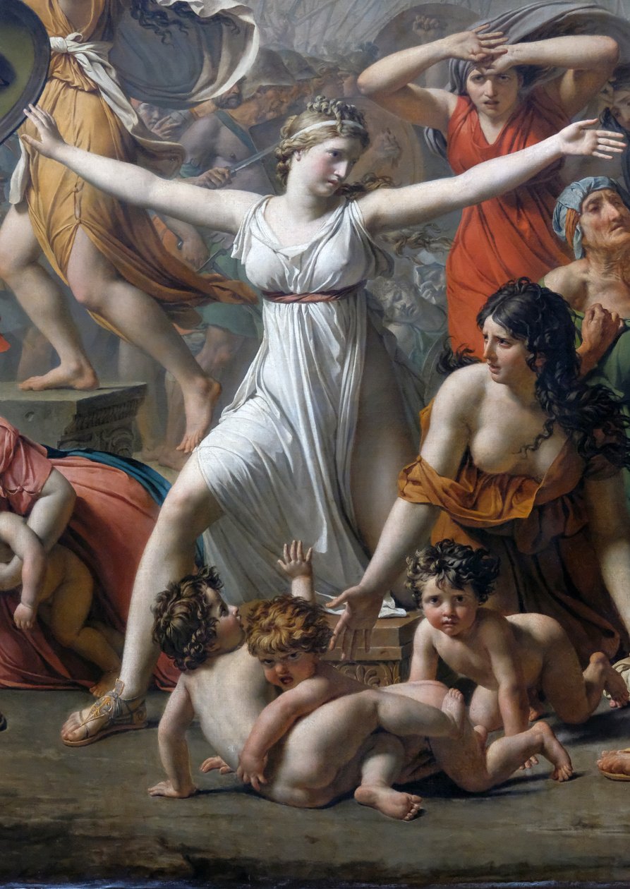 A szabin asszonyok beavatkozása alkotó: Jacques Louis David