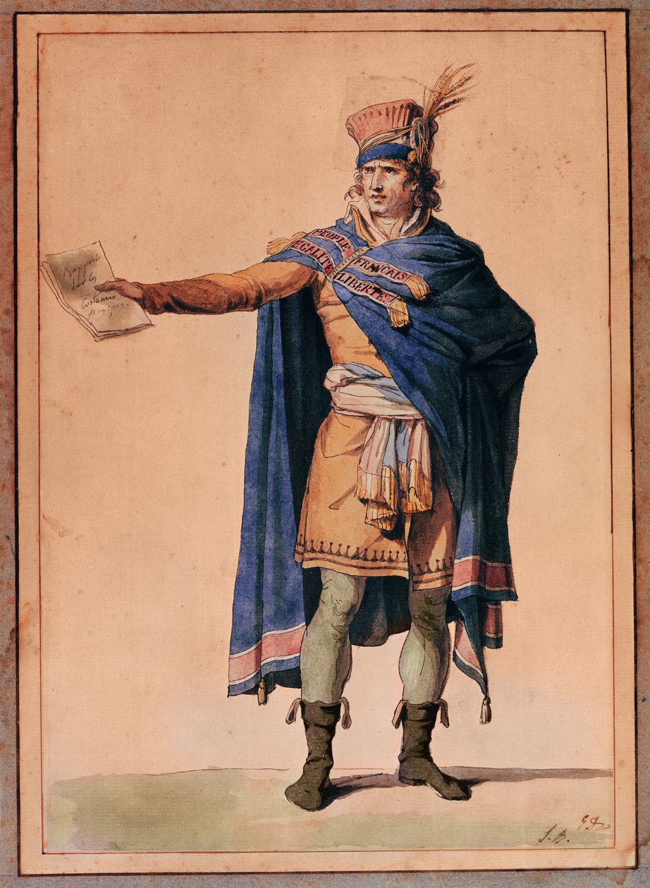 A hivatalban lévők képviselője, 1794 (akvarell papíron) alkotó: Jacques Louis David