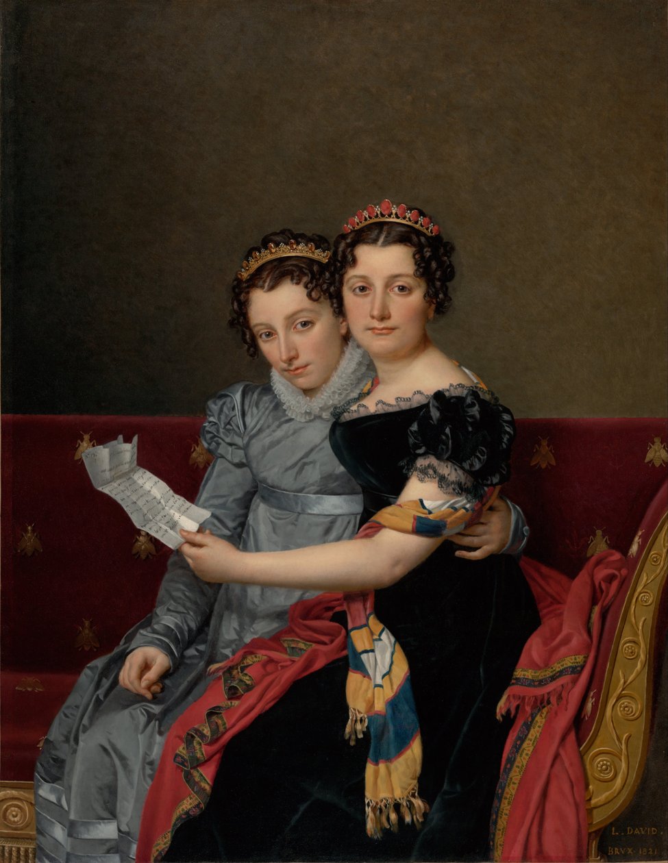 Zénaïde és Charlotte Bonaparte nővérek alkotó: Jacques Louis David