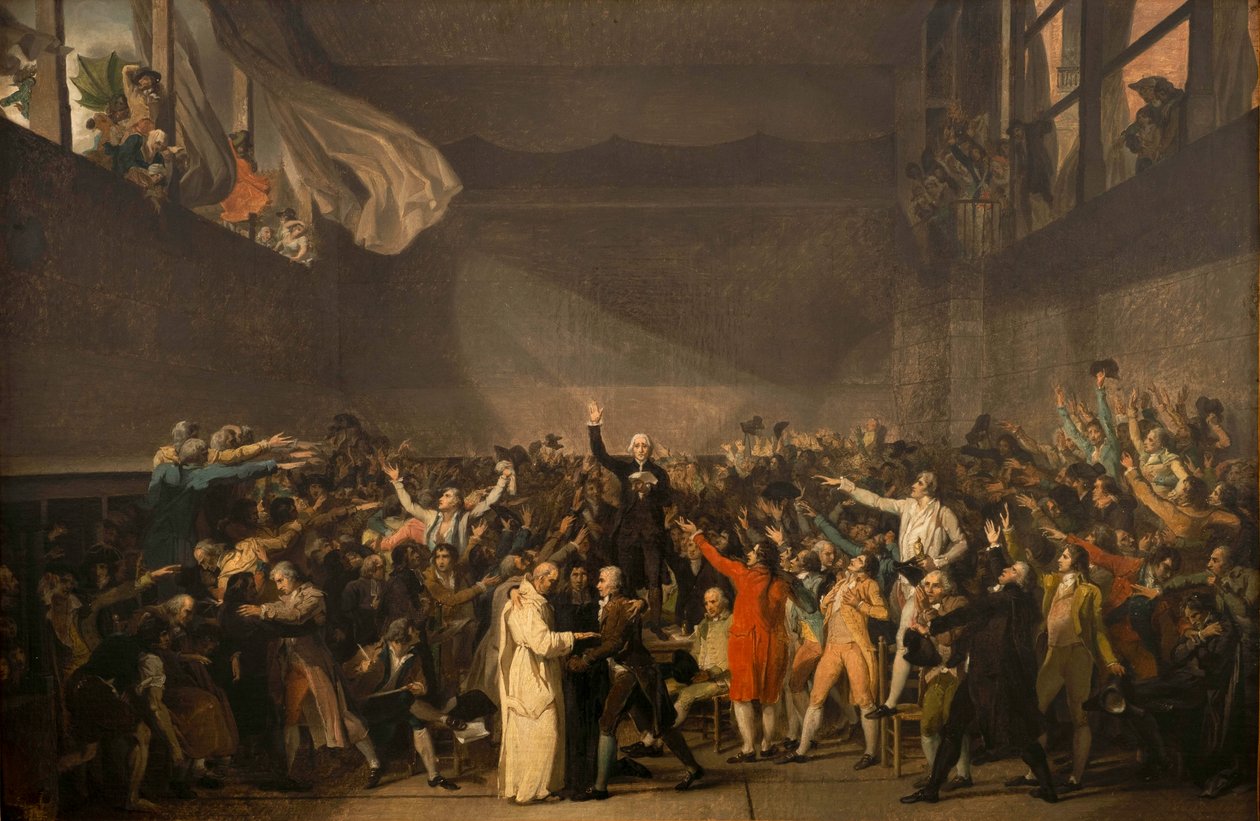 A teniszpálya esküje, 1789. június 20., 1791 alkotó: Jacques Louis David