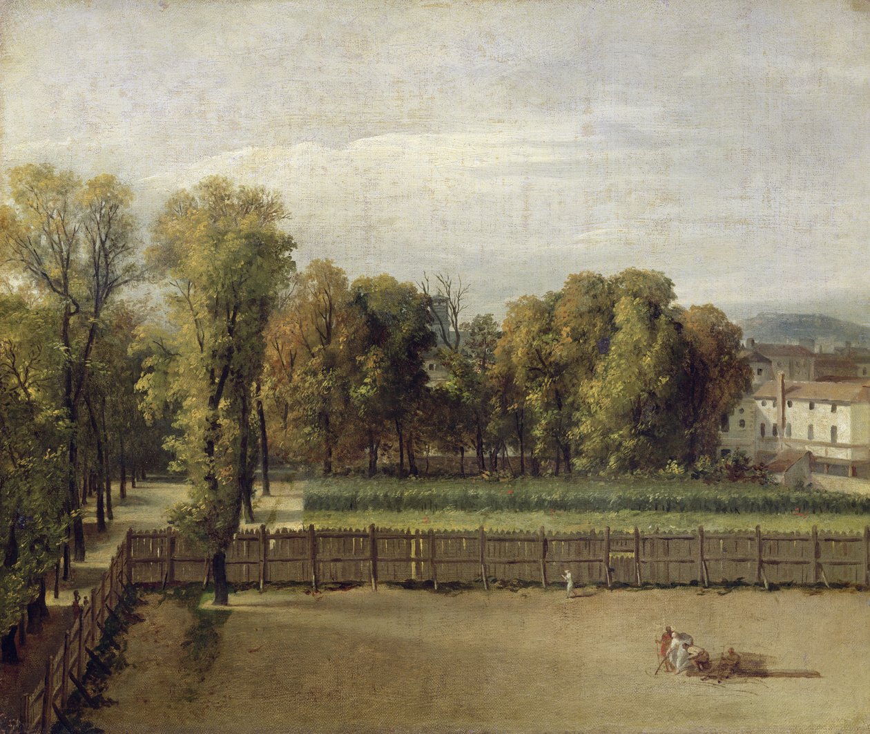 Kilátás a Luxembourg-kertre Párizsban, 1794 alkotó: Jacques Louis David