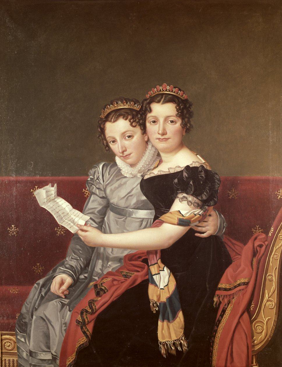 Zenaide (1801-54) és Charlotte (1802-39) Bonaparte, 1822 alkotó: Jacques Louis David