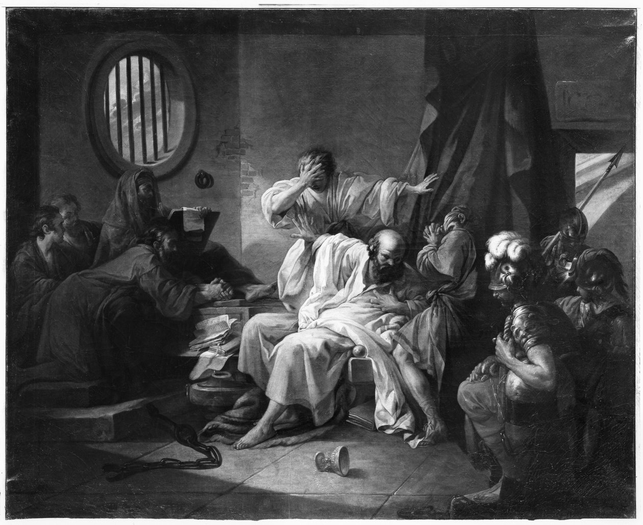 Szókratész halála (Kr. e. 470-499) 1762 alkotó: Jacques Philippe Joseph de Saint Quentin