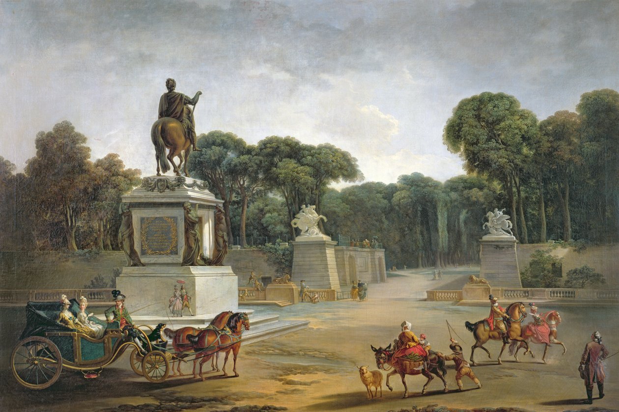 A Tuileriák bejárata a párizsi XV. Lajos térről, 1775 körül alkotó: Jacques Philippe Joseph de Saint Quentin
