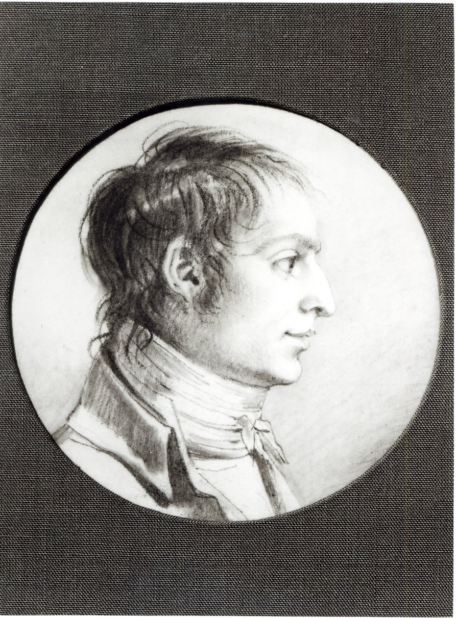Joseph Bonaparte (1768-1844) portréja (pierre noire pergamen) alkotó: Jacques Reattu