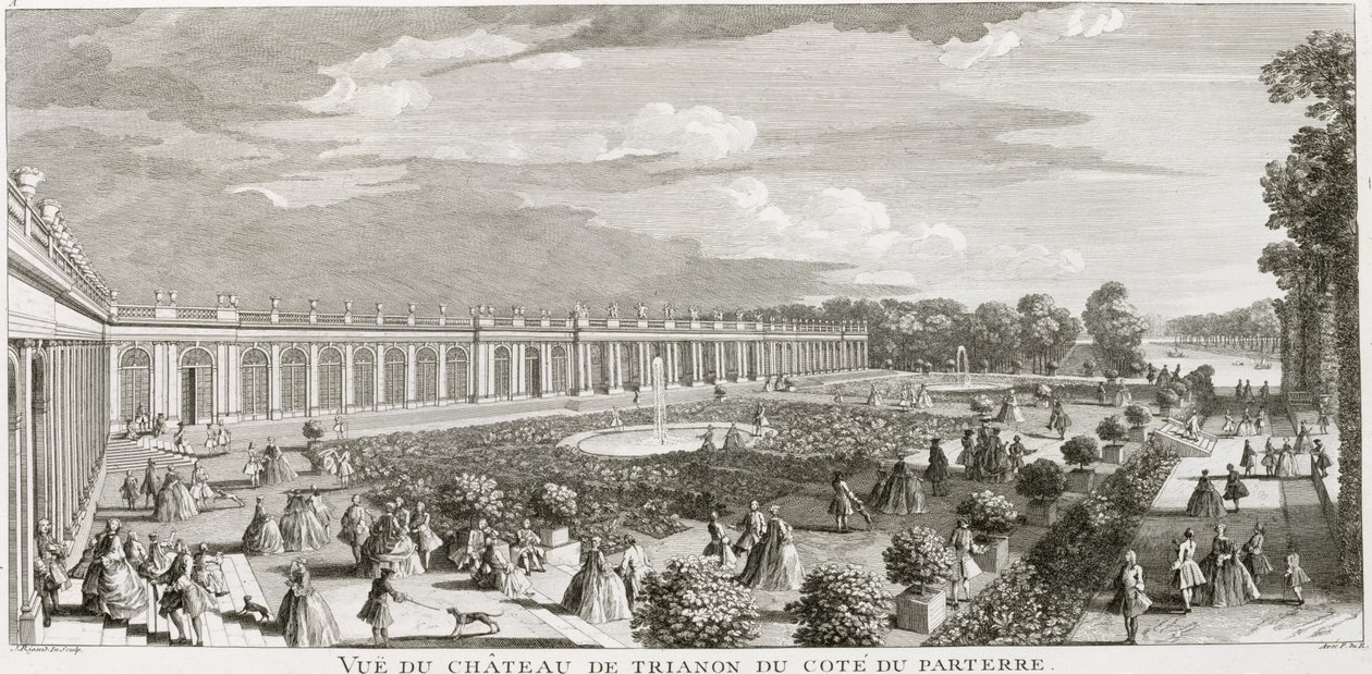 Kilátás a Chateau de Trianonra, a parterre (lásd még: 187758) alkotó: Jacques Rigaud