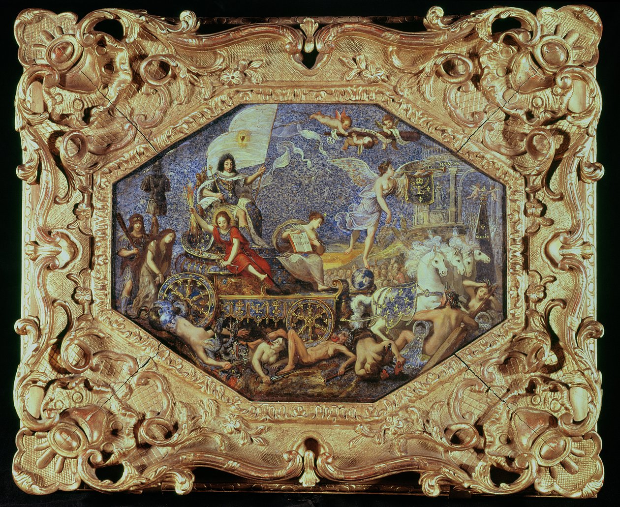 XIII. Lajos (1601-43) győzelme a vallás ellenségei felett, 1642 alkotó: Jacques Stella