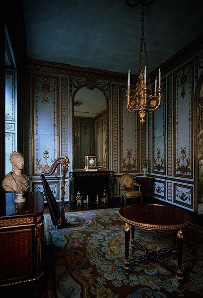 A Cabinet Interieur de la Reine (a királynő belső kamrája) fehér és arany burkolattal díszítve, Jacques Verberckt (1704-71) (fotó) alkotó: Jacques Ange Gabriel