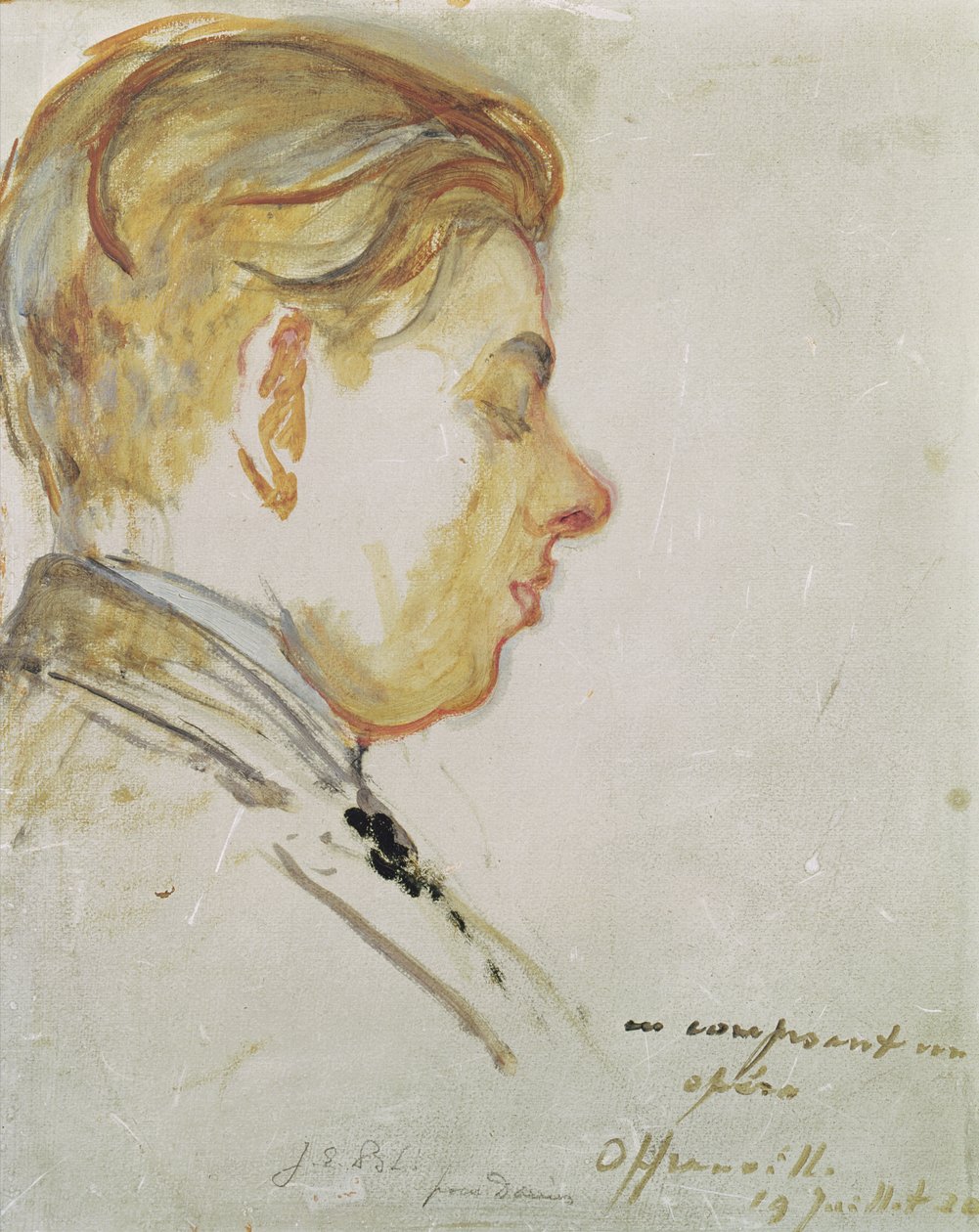 Tanulmány Francis Poulenc (1899-1963) portréjához 1920. július 19. alkotó: Jacques Emile Blanche