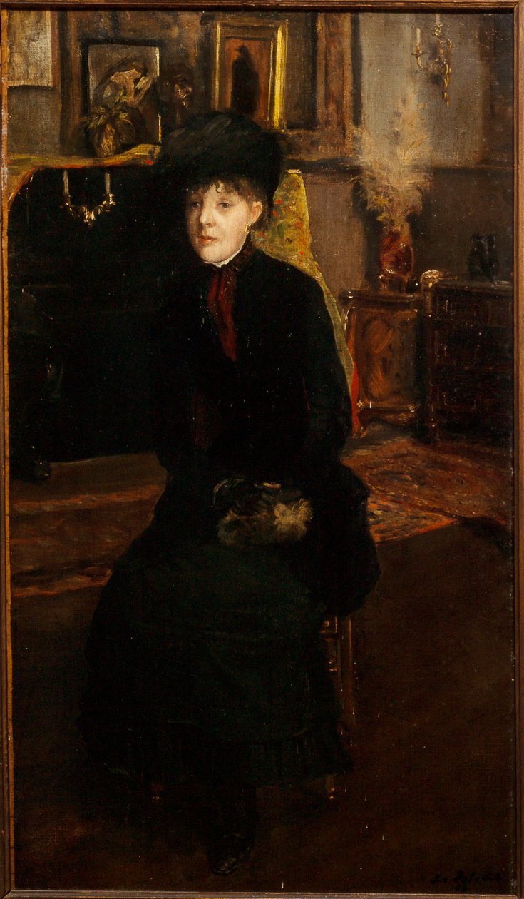 Francia: Portrait de Mary Cassat (1845-1926), peintre alkotó: Jacques Emile Blanche