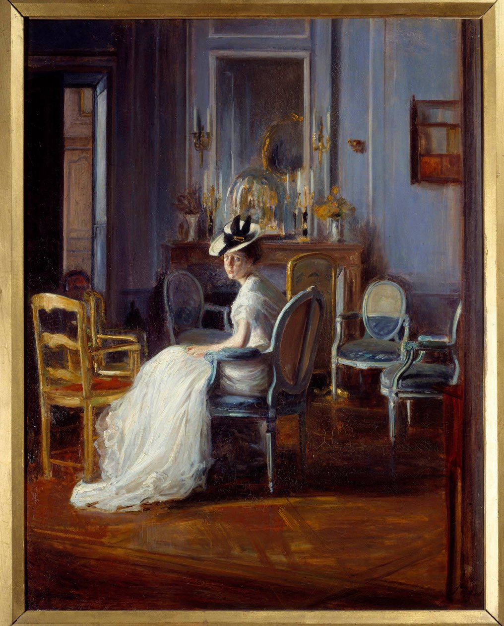 A kék budoár. Jacques Emile festménye alkotó: Jacques Emile Blanche