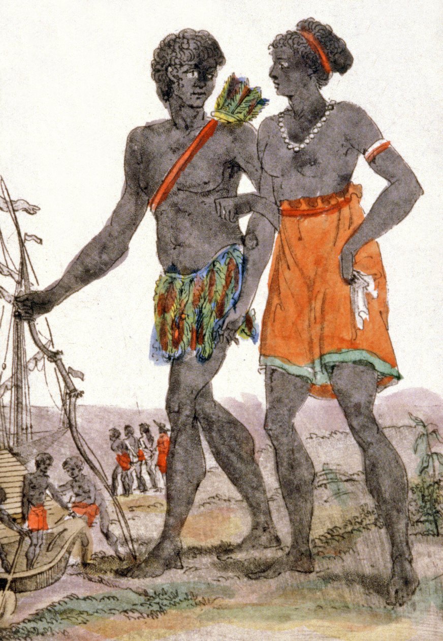 Szenegáli férfi és nő alkotó: Jacques (after) Grasset de Saint Sauveur