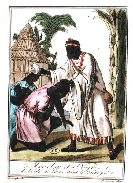 Marabout Saint-Louisból, Szenegál (színes litográfia) alkotó: Jacques (after) Grasset de Saint Sauveur