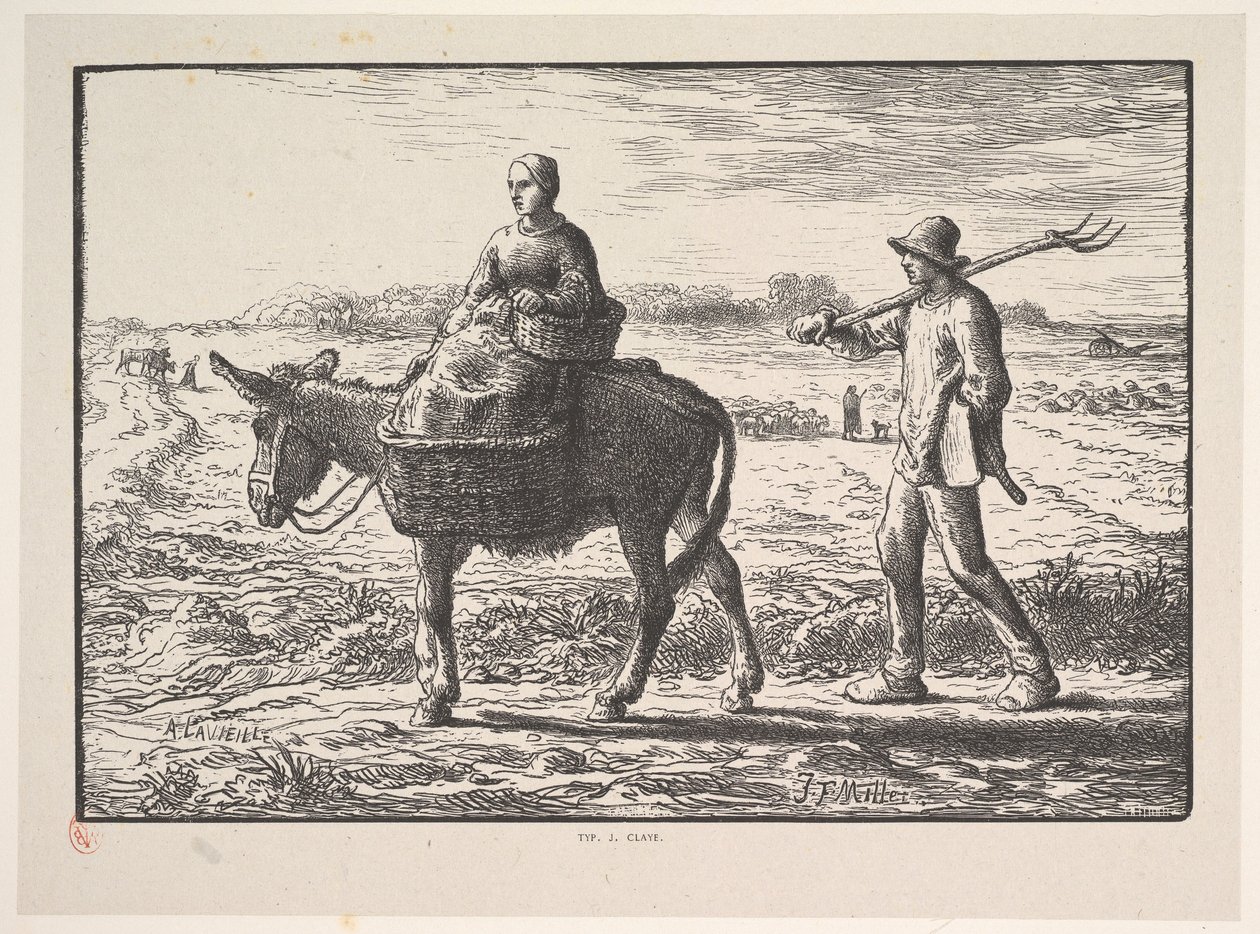 Reggel, a Nap négyszer című sorozatából, 1830-75. alkotó: Jacques Adrien Lavieille